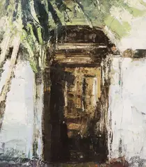 Doorway by Aidan Bradley, Oil on board, sold Mar 2022