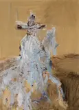 Gerald Davis, Blue Rider, Oil on board