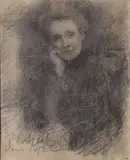 Portrait Of A Lady by John Butler Yeats, Pencil on paper, sold Mar 2022
