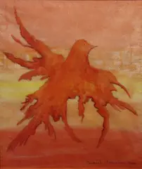 Carmel Mooney, Study For A Firebird Ii, Oil on paper
