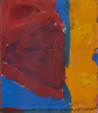 Anthony Frost, Bleached Blues And Things (Red Wedge), Acrylic on wood