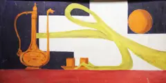 Rowan Gillespie, Turkish Coffee Pot, Oil on canvas board