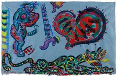 Emerald Tiger With Heart by Michael Cullen, Watercolour, sold Dec 2021