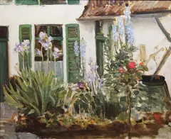 William Crampton Gore, Very Early Morning Sketch In My Garden, Montreuil, Oil on board