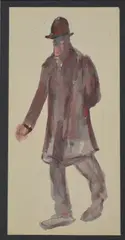 Dublin Figure by Michael Healy, Watercolour, sold Dec 2021