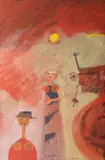 Brian Ferran, Figures, Acrylic on paper