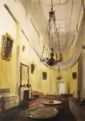 Richard Elliott, Drawing Room, Lissadell, Co. Sligo, Watercolour