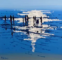 Reflected Light, Brittas Bay by John Morris, Oil on board, sold Dec 2021