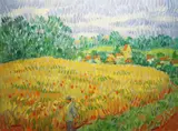Desmond Carrick, Poppy Fields, Nerja, Oil on board