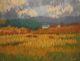 Desmond Carrick, Early Winter, Upper Liffey Valley, Oil on board
