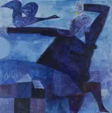 Colin Middleton, Goose Girl, Oil on board