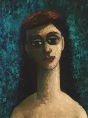 Head by Daniel O'Neill, Oil on board, sold Nov 2021