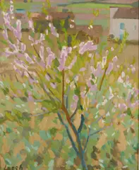 William John Leech, Cherry Blossom, Oil on board