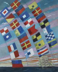 Up The Workers' Republic, Ireland by Harry Kernoff, Crayon, sold Nov 2021