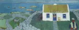 Gerard Dillon, COTTAGE by THE SEA, Oil on board