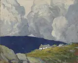 Paul Henry, Cottages, Connemara, Oil on board