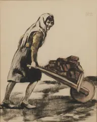 Turf Pusher by William Conor, Crayon/ charcoal, sold Nov 2021