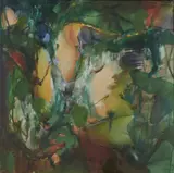 Forest Ii by Barrie Cooke, Oil on canvas, sold Nov 2021