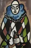 Clown by Markey Robinson, Gouache, sold Nov 2021