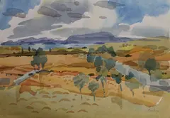 Spring Views by Desmond Carrick, Watercolour, sold Oct 2021