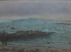 View At Skerries by Patrick Leonard, Oil on board, sold Oct 2021