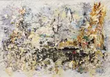 Landscape Figures by John Kingerlee, 2018 Mixed media, sold Oct 2021