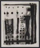 Figure In Interior by Colin Middleton, Watercolour and oil on paper, sold Oct 2021