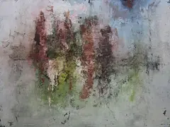 Encounter by Gerald Davis, Oil on board, sold Oct 2021