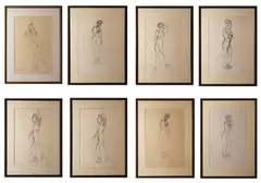 Brian Bourke, Marcel Marceau From The Wings (A Set Of 8), Lithograph