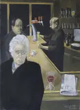 Reginald Gray, Chez Ammad A Montemarte, Tempera on canvas