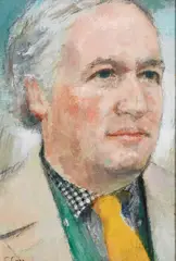 Tom Carr, Portrait Of Terence Flanagan, Oil on canvas laid on board