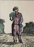 The New Ballad by Jack Butler Yeats, Handcoloured Cuala Press Print, sold Sep 2021