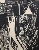 Father Jack P. Hanlon, Rooftop Escape, Mixed media