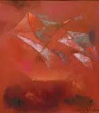 David Clarke, Kites Over The Little Town, Pastel