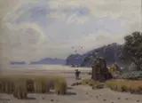 William Crampton Gore, On The Beach, Brittany, 1921, Oil on board