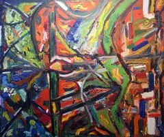 Patrick Conyngham, Abstracted Landscape, Oil on canvas
