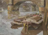 William John Leech, London Arches, Oil on board