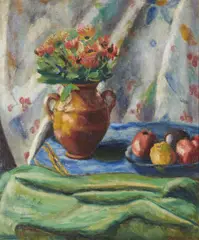Roderic O'Conor, Still Life With Fruit And A Vase Of Flowers, Oil on canvas