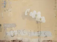 Orchids by Basil Blackshaw, Oil on canvas, sold Jun 2021