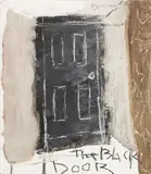 Basil Blackshaw, The Black Door, Oil and charcoal on wood panel