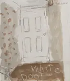 Basil Blackshaw, White Door, Oil and charcoal on wood panel