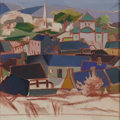 Barbara Warren, Howth, Gouache and crayon