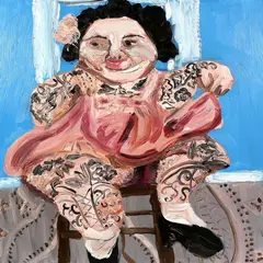 Amanda Doran, Tatooed Lady, Oil on canvas