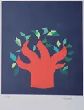 Patrick Scott, Christmas Card, Colour print
