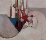 Richard Croft, Fishing Boats, France, Oil on canvas