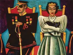Graham Knuttel, King And Queen, Oil on canvas