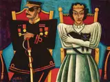 Graham Knuttel, King And Queen, Oil on canvas