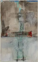 Brian Maguire, Lodz Poland, Acrylic on paper