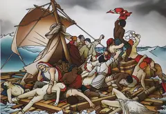 Robert Ballagh, Raft Of The Medusa, Silkscreen