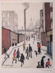 L. S. Lowry, Street Scene, 1961, Limited edition print